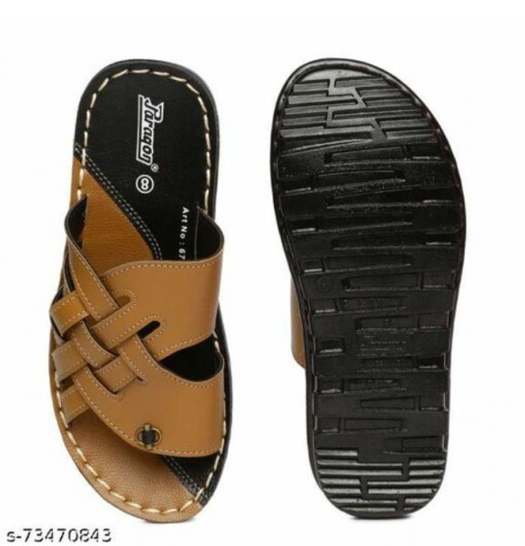 PARAGON VERTEX 6729 TAN MEN SANDEL  Name: PARAGON VERTEX 6729 TAN MEN SANDEL  Material: Synthetic Sole Material: PU Fastening & Back Detail: Slip-On Pattern: Textured Sizes:  IND-6, IND-7, IND-8 Country of Origin: India