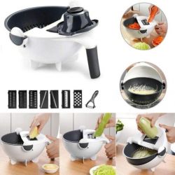 Multifunctional Vegetable Fruits Cutter/Slicer Shredder with Rotating Drain Basket