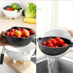 Multifunctional Vegetable Fruits Cutter/Slicer Shredder with Rotating Drain Basket