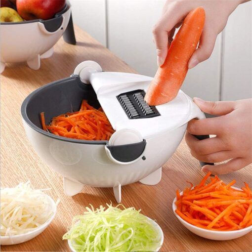 Multifunctional Vegetable Fruits Cutter/Slicer Shredder with Rotating Drain Basket