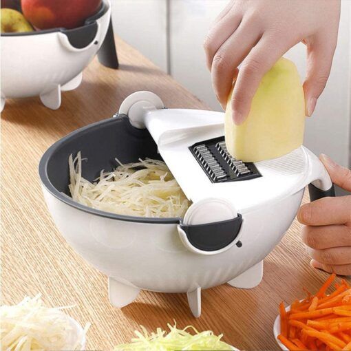 Multifunctional Vegetable Fruits Cutter/Slicer Shredder with Rotating Drain Basket