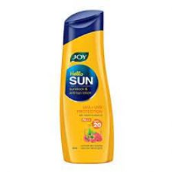 Joy Hello Sun Sunblock & Anti-Tan Lotion Sunscreen SPF 20 PA++, for all skin type With UVA+UVB Protection - SPF 20 PA++  (40ml)