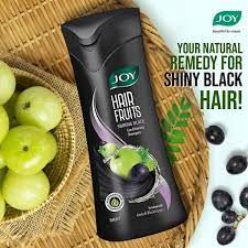 Joy Hair Fruits Shining Black Conditioning Shampoo Enriched with Amla & Black Grapes  (340 ml)