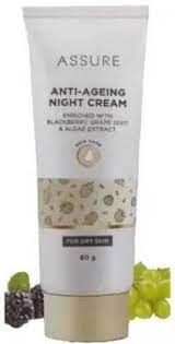 ASSURE Anti-Ageing Night Cream with Blackberry, Grape Seed & Algae Extract  (60 g)