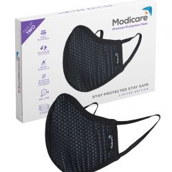 MODICARE PREMIUM LIMITED EDITION MASK-BLACK(M) PACK OF 2