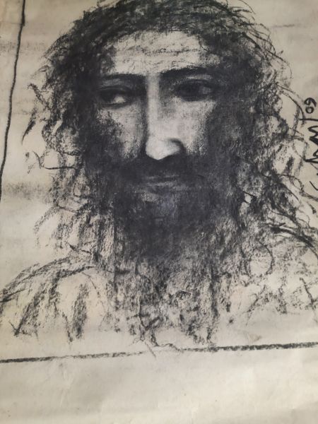 Charcoal drawing, by renowned painter late Suhas Roy, Former principal of Kala Bhawan, viswa Bharati, Santinikatan. 