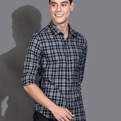 Men Navy Casual Shirt