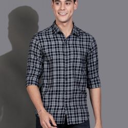 Men Navy Casual Shirt