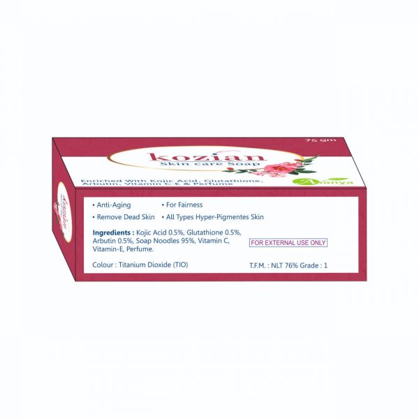 Kozian Skin Care Soap, Kojic acid palmitate, Glutathione, Arbutin, Vitamin C and Vitamin E face body Soap 75gm (Pack of 3)