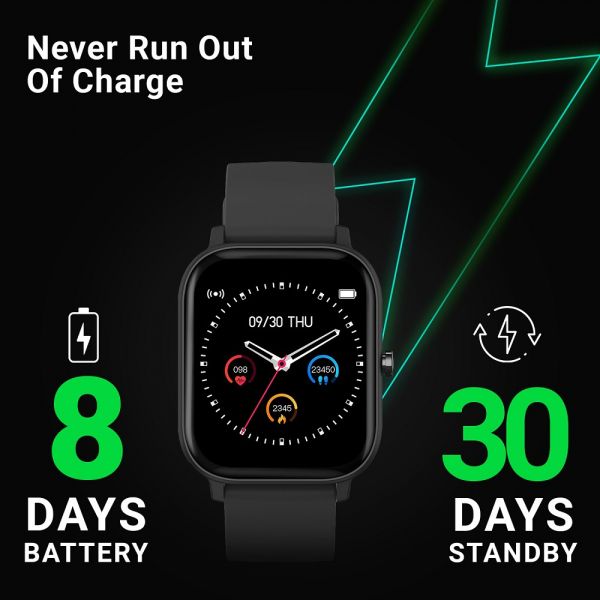 Fire-Boltt SpO2 Full Touch 1.4 inch Smart Watch 400 Nits Peak Brightness Metal Body with 24*7 Heart Rate monitoring IPX7 with Blood Oxygen, Fitness, Sports & Sleep Tracking (Black)BSW001