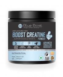 BLUE BOOST CREATINE BOOSTER MUSCLE GROWTH POWDER ADVANCED FORMULATION PACK OF 250gm