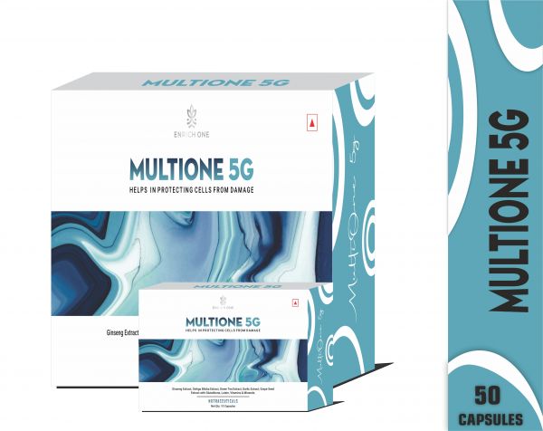 ENRICH ONE MULTIONE 5G, Helps In protecting Cells From Damage , 10*10 With Ginseng Extrct, Ginkgo Biloba Extract, Green tea ETC.