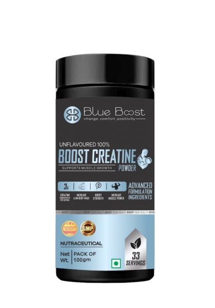 BLUE BOOST BOOST CREATINE POWDER SUPPORTS MUSCLE GROWTH PACK OF 100GM