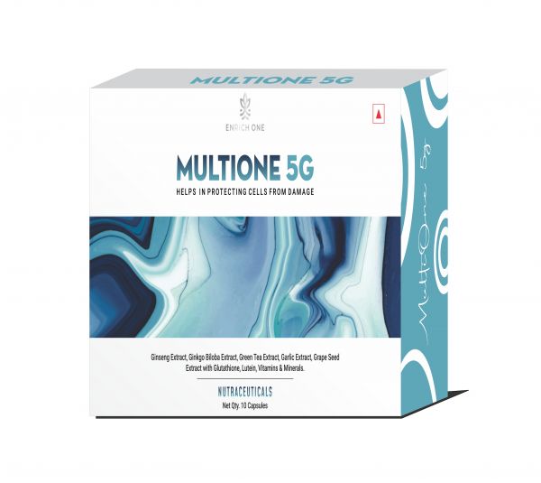 ENRICH ONE MULTIONE 5G, Helps In protecting Cells From Damage , 10*10 With Ginseng Extrct, Ginkgo Biloba Extract, Green tea ETC.