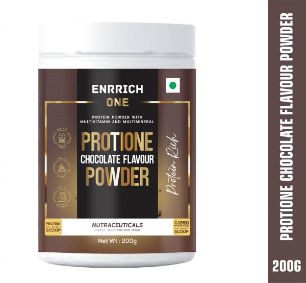 Enrrich One Protione Protein Powder With Multivitamin Multiminerals & Full Of Nutrients Protein Shake pack of 200gm