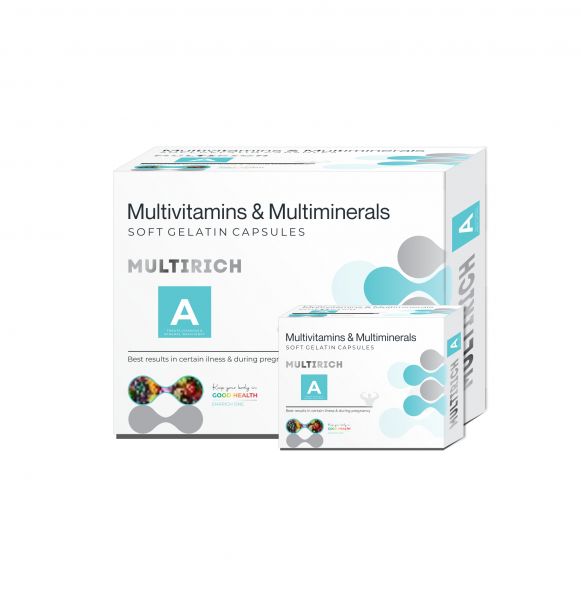 MULTIRICH A MULTIVITAMINS CAPSULE PACK OF 60 CAPSULES 
