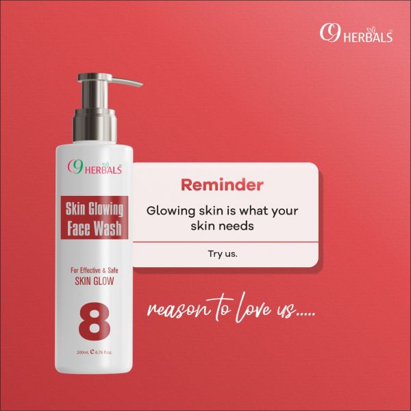 C9 Herbals Skin Glowing Face Wash With Aloevera Vitamin E Pack Of 1*200ml