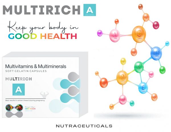 MULTIRICH A MULTIVITAMINS CAPSULE PACK OF 60 CAPSULES 
