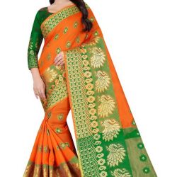 Fashion Feats elegant cotton silk saree
