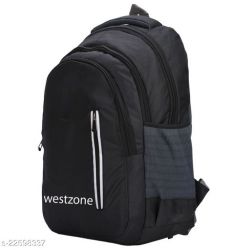 Classy Men's Black Polyester Backpacks