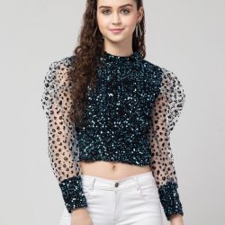 Comfy Sensational Women Tops & Tunics Blue