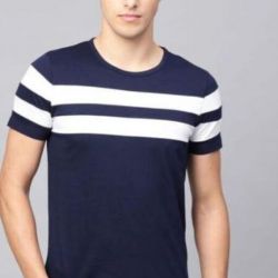 Fancy Partywear Men T Shirts Blue