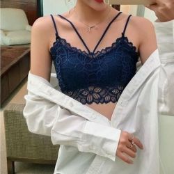 Women's Padded Short Bralette Blue