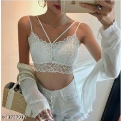 Women's Padded Short Bralette White