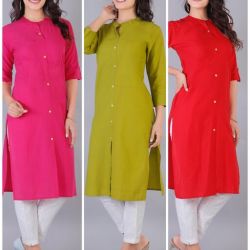 Trendy Cotton Kurtis Combo of 3