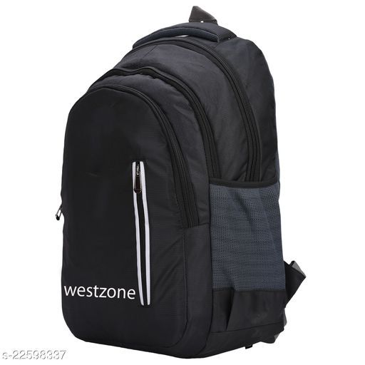 Classy Men's Black Polyester Backpacks