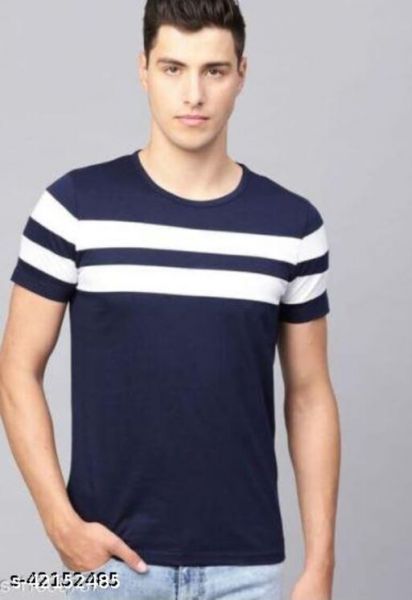 Fancy Partywear Men T Shirts Blue
