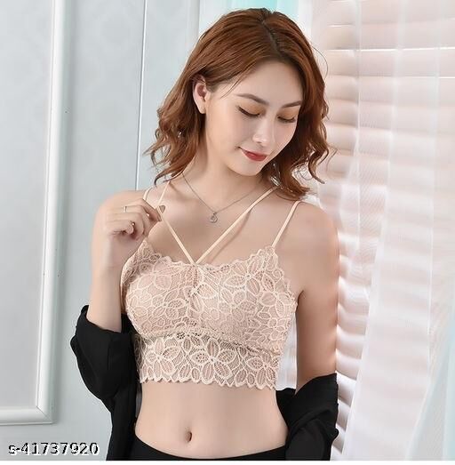 Women's Padded Short Bralette Cream
