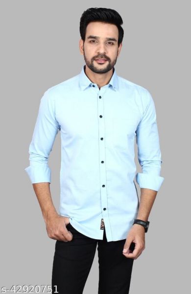 Men's Premium Cotton Casual Full Sleeve Shirt Color