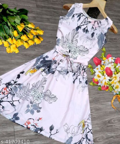 Trendy Retro Women Dresses White