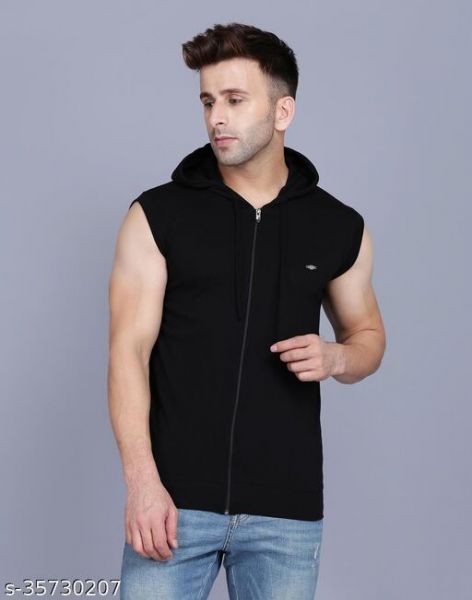 Men's Casual Hooded T Shirt Black