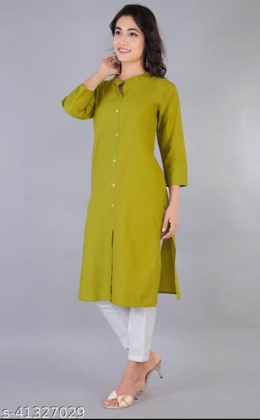 Trendy Cotton Kurtis Single Color