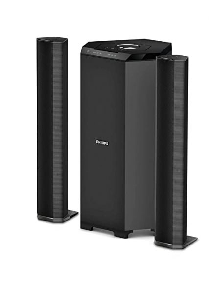 Philips Audio Mms8085B/94 2.1 Channel 80W Usb Multimedia Speaker System With Convertible Soundbar And Multi-Connectivity Option (Black)