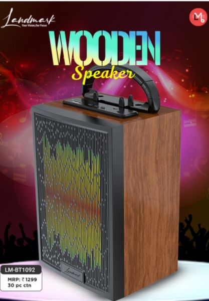 WOODEN SPEAKERS WITH MIC 