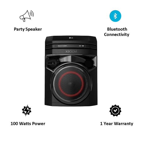 LG Xboom 100 Watts Party Speaker (Vocal Sound Control, ON2D, Black)