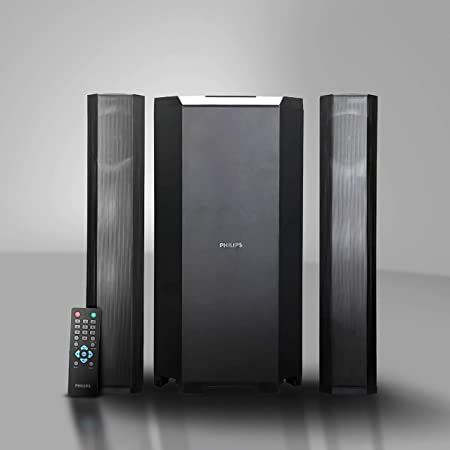 Philips Audio Mms8085B/94 2.1 Channel 80W Usb Multimedia Speaker System With Convertible Soundbar And Multi-Connectivity Option (Black)