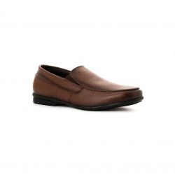 British Walkers Brown Leather Slip On Formal Shoe for Men