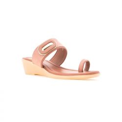 Khadim Pink Heel Slip On Sandal for Women