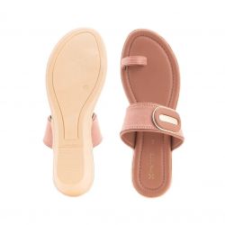 Khadim Pink Heel Slip On Sandal for Women