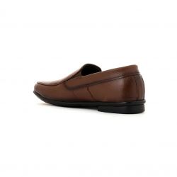British Walkers Brown Leather Slip On Formal Shoe for Men