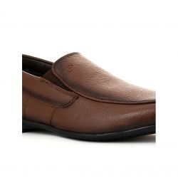 British Walkers Brown Leather Slip On Formal Shoe for Men