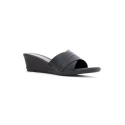 Khadim Black Mule Heel Sandal for Women