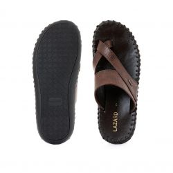 Lazard Brown Slip On Sandal for Men