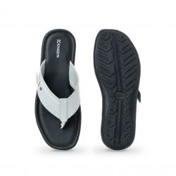 Khadim Grey Flip Flops for Men