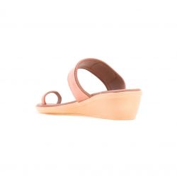Khadim Pink Heel Slip On Sandal for Women