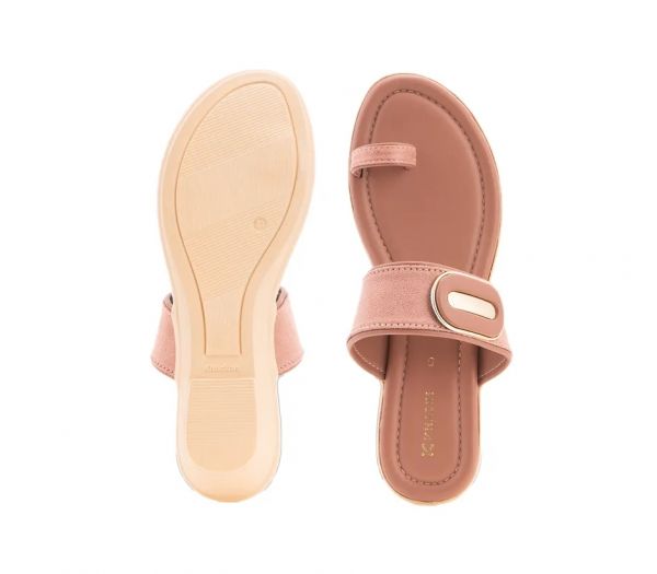 Khadim Pink Heel Slip On Sandal for Women